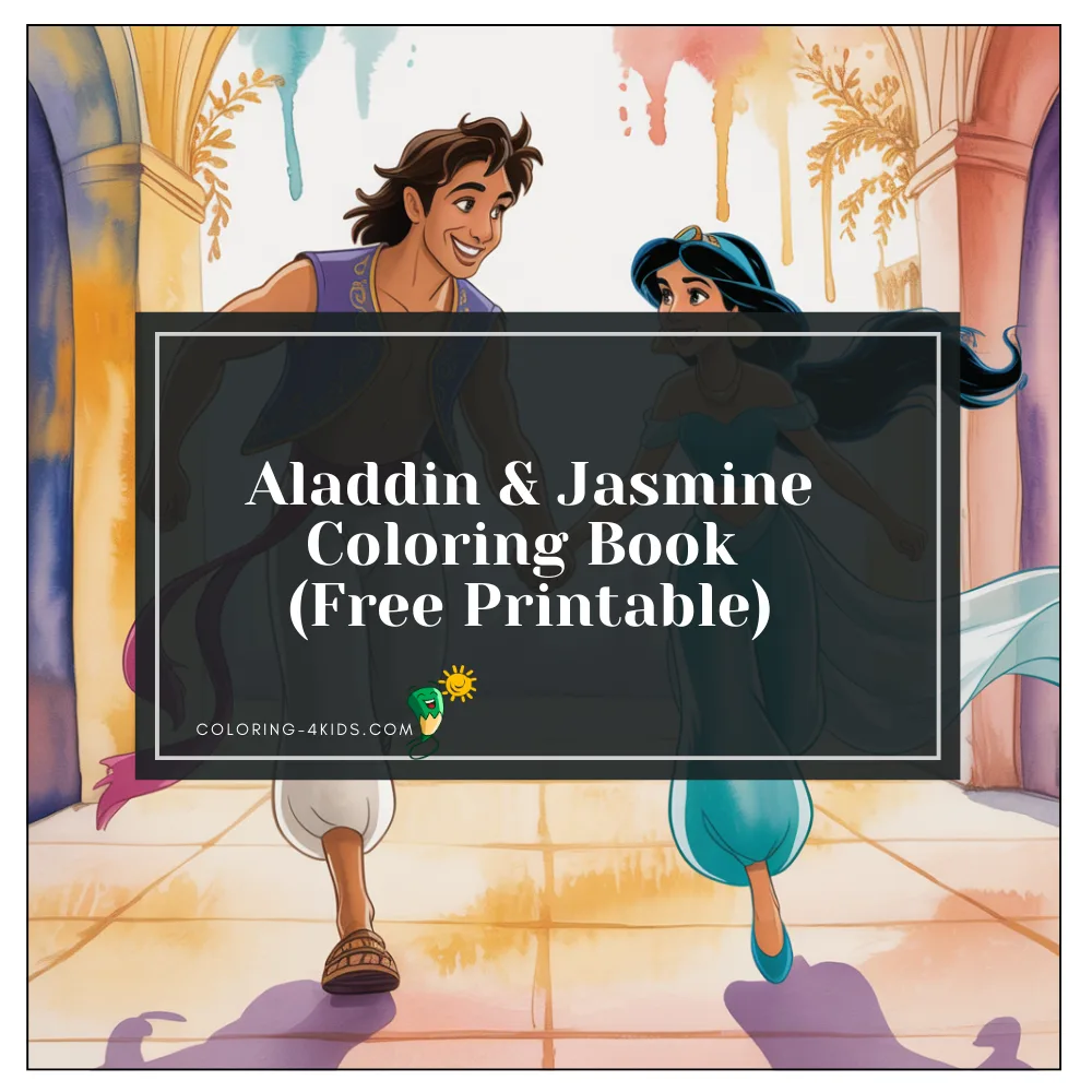 Aladdin & Jasmine coloring book
