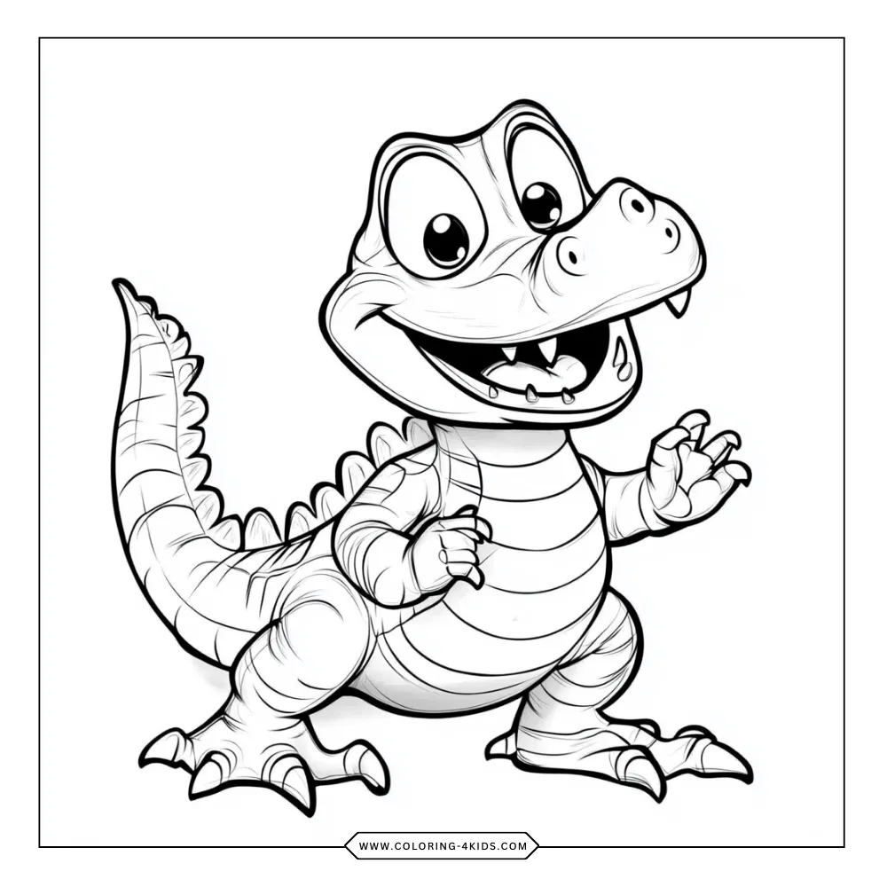 Alligator coloring book preview page 1