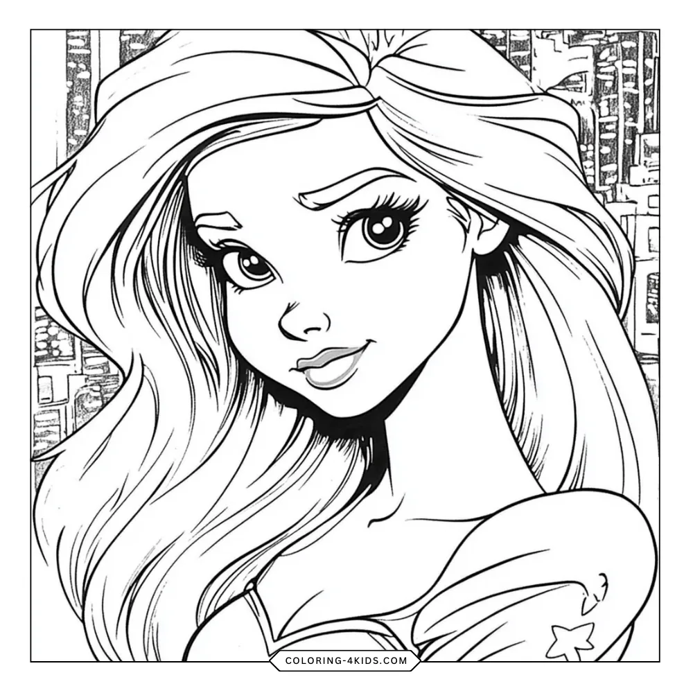 Princess Aurora coloring book preview page 1
