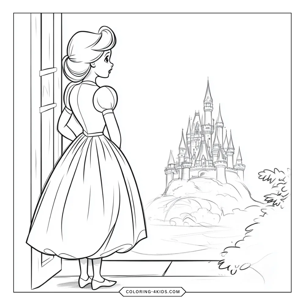 Princess Aurora coloring book preview page 2