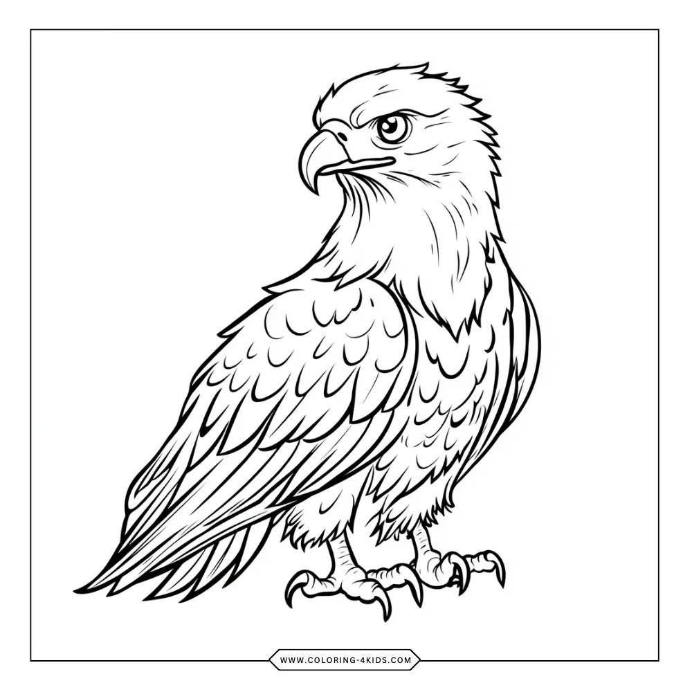 Bald Eagle coloring book preview page 2