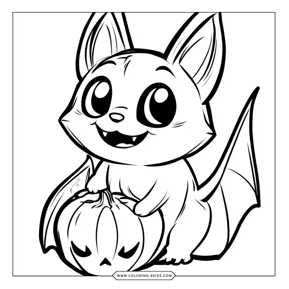 Bat coloring book preview page 4