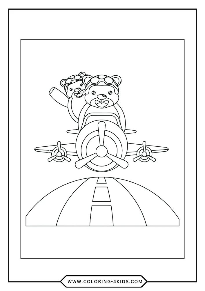 Bear coloring book preview page 3