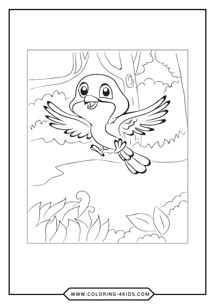 Birds coloring book preview page 1