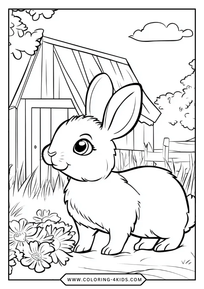 Bunny coloring book preview page 1