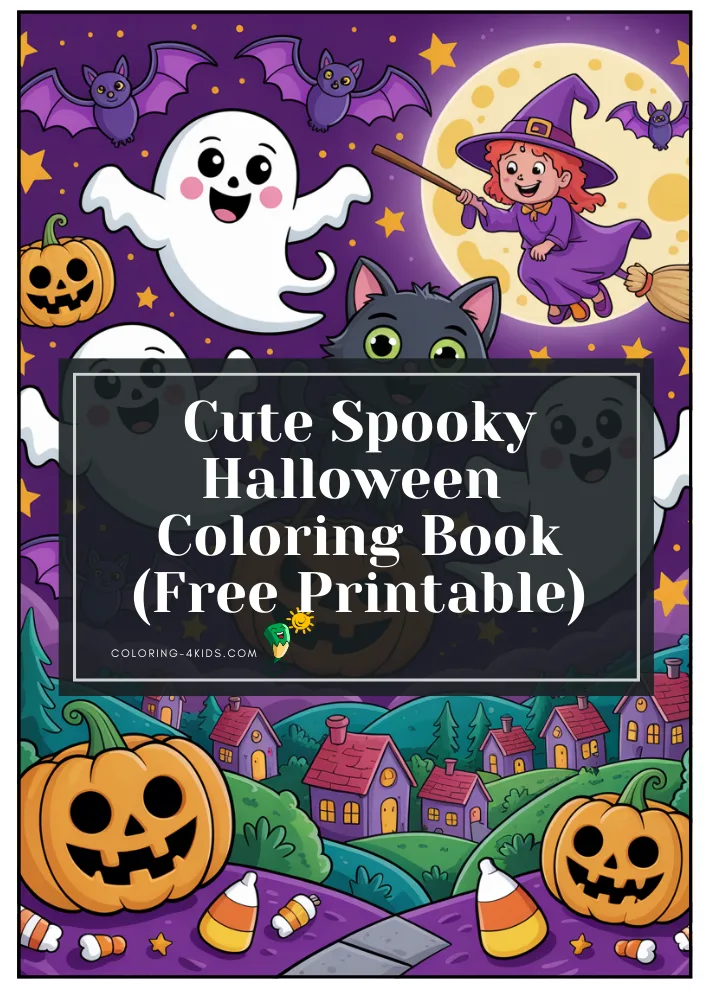 Cute Spooky Halloween coloring book