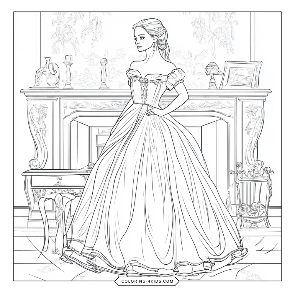 Belle coloring book preview page 2