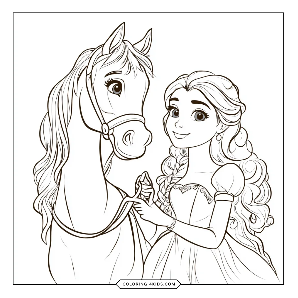Belle coloring book preview page 3