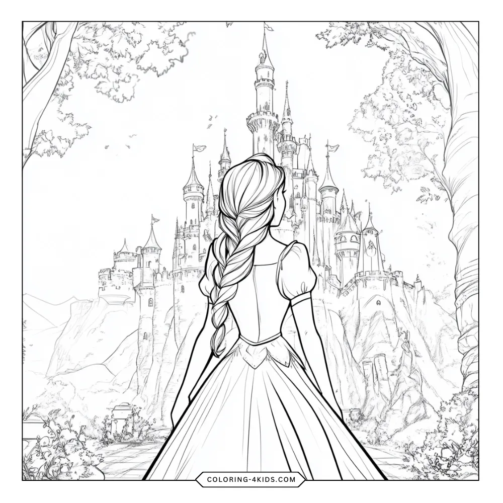 Belle coloring book preview page 4