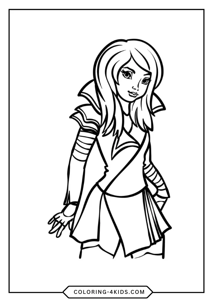 Disney Descendants coloring book preview page 4