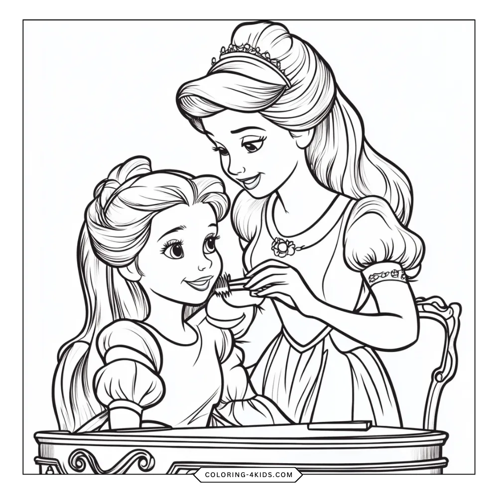 Disney Princess coloring book preview page 2