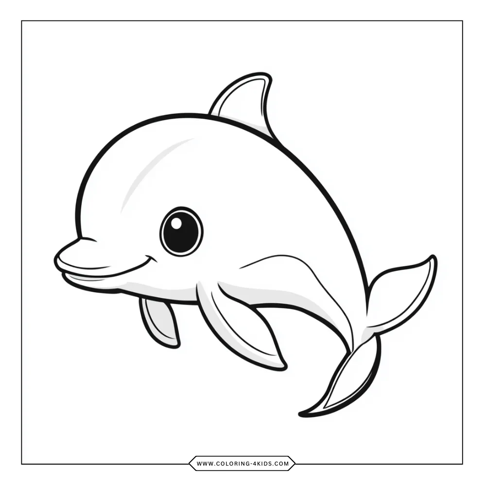 Dolphin coloring book preview page 3