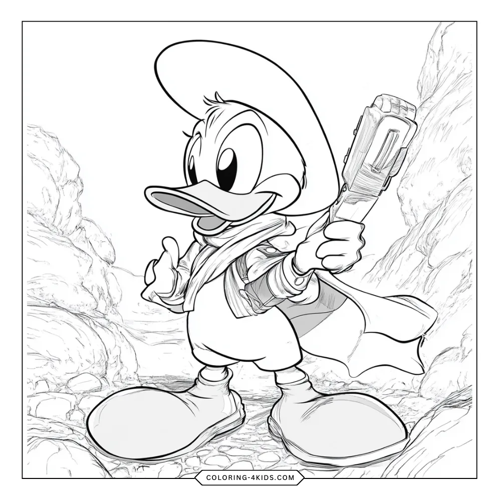 Donald Duck coloring book preview page 1