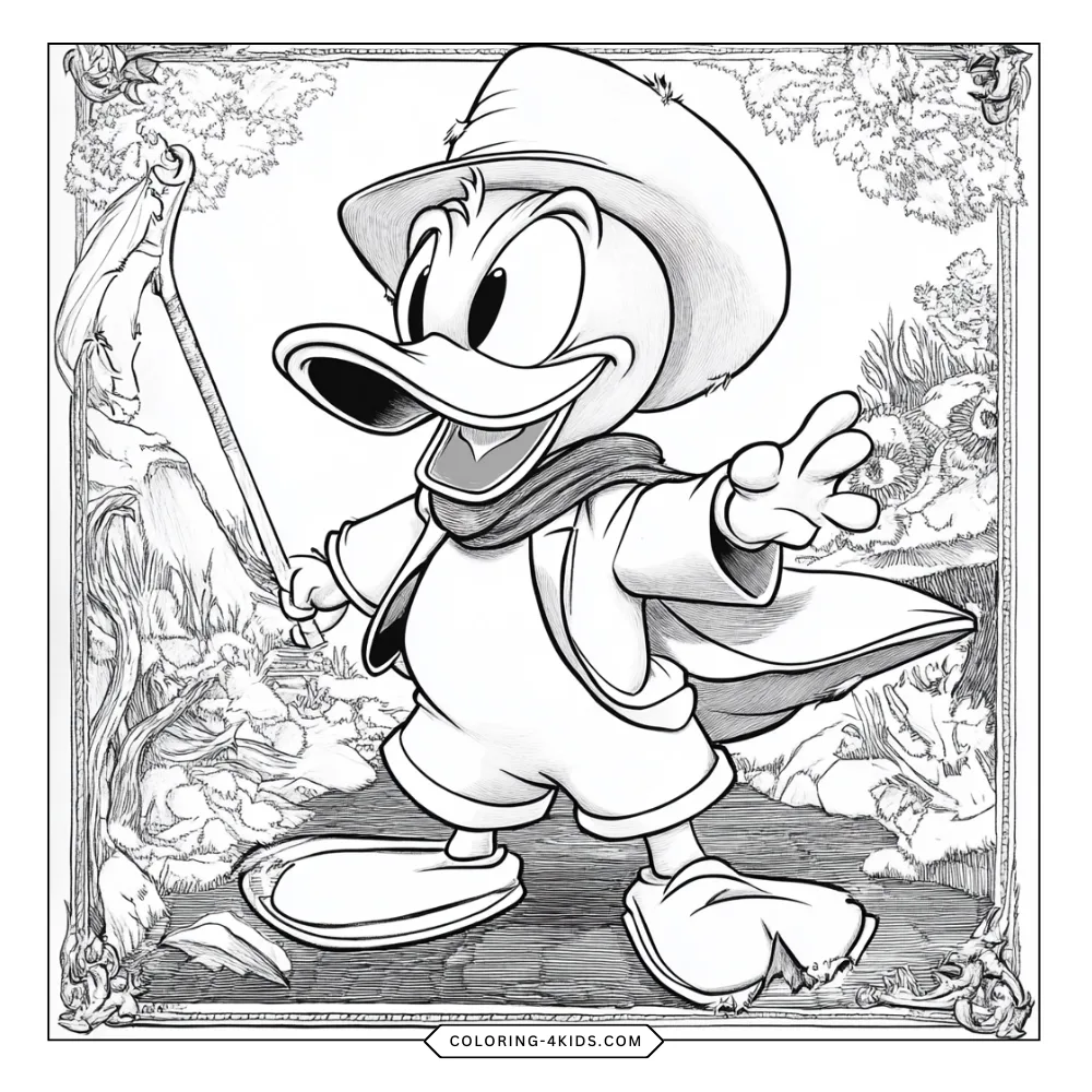 Donald Duck coloring book preview page 2