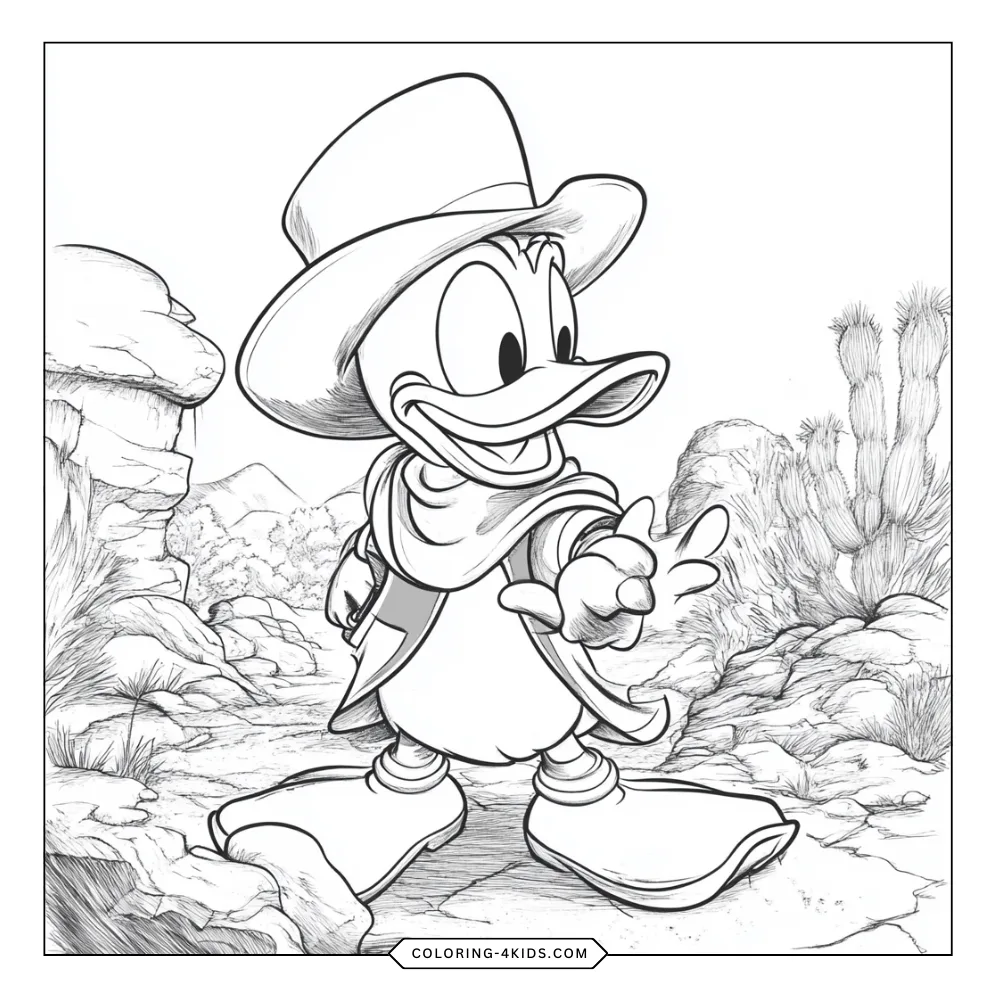 Donald Duck coloring book preview page 3