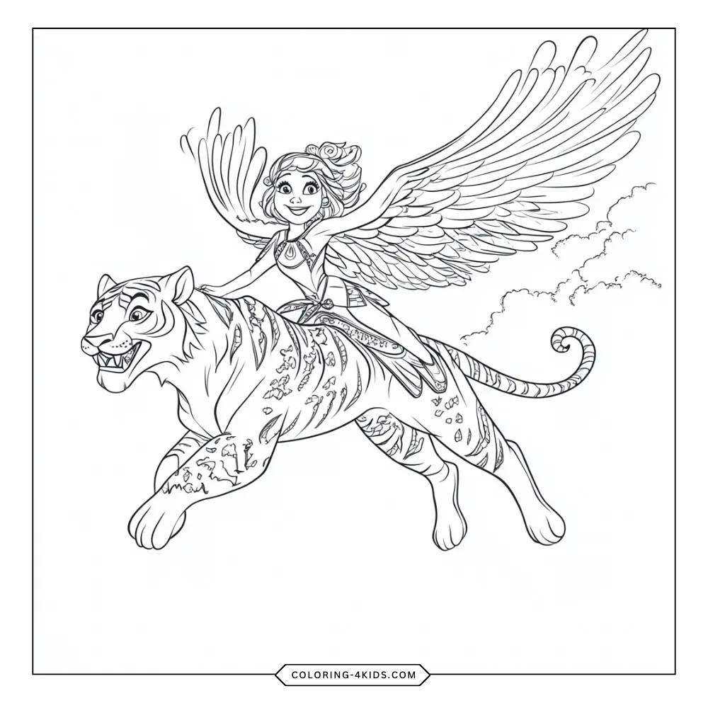Elena of Avalor coloring book preview page 2