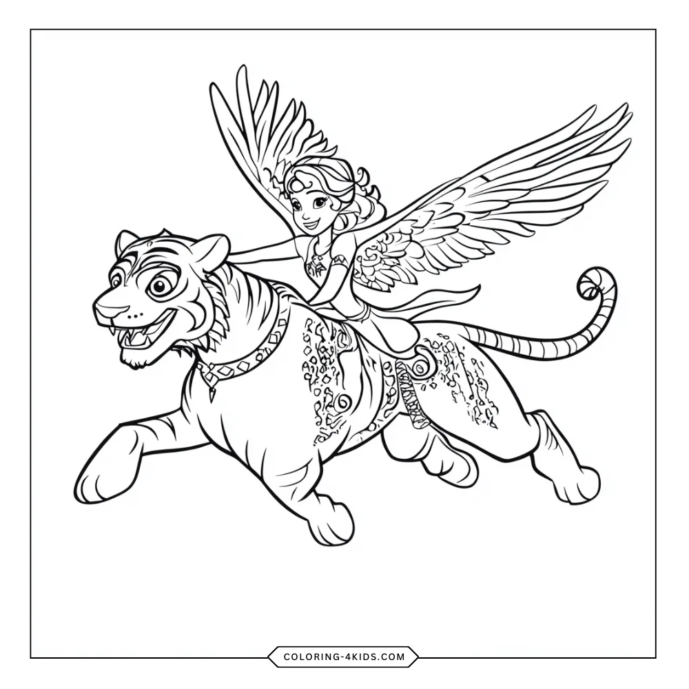 Elena of Avalor coloring book preview page 3