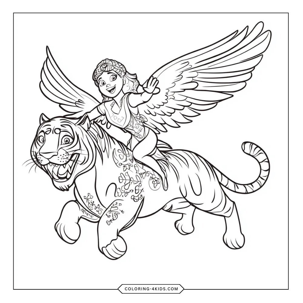 Elena of Avalor coloring book preview page 4