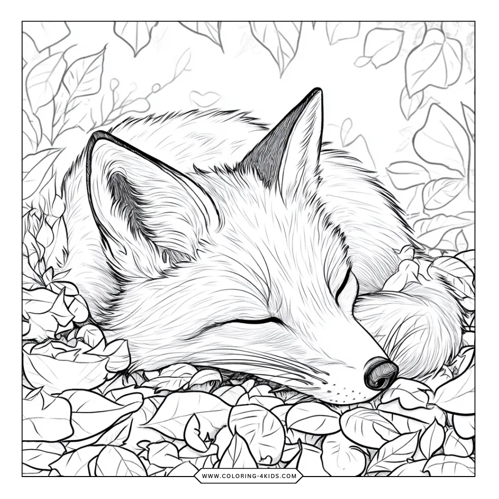 Fox coloring book preview page 3