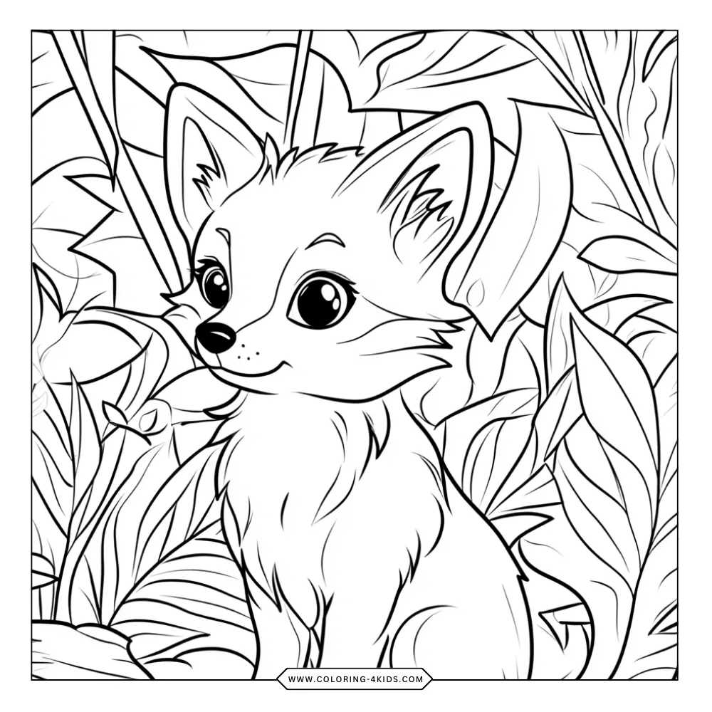 Fox coloring book preview page 4