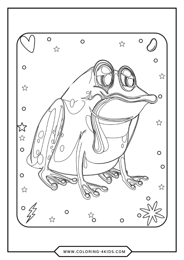 Frogs coloring book preview page 3