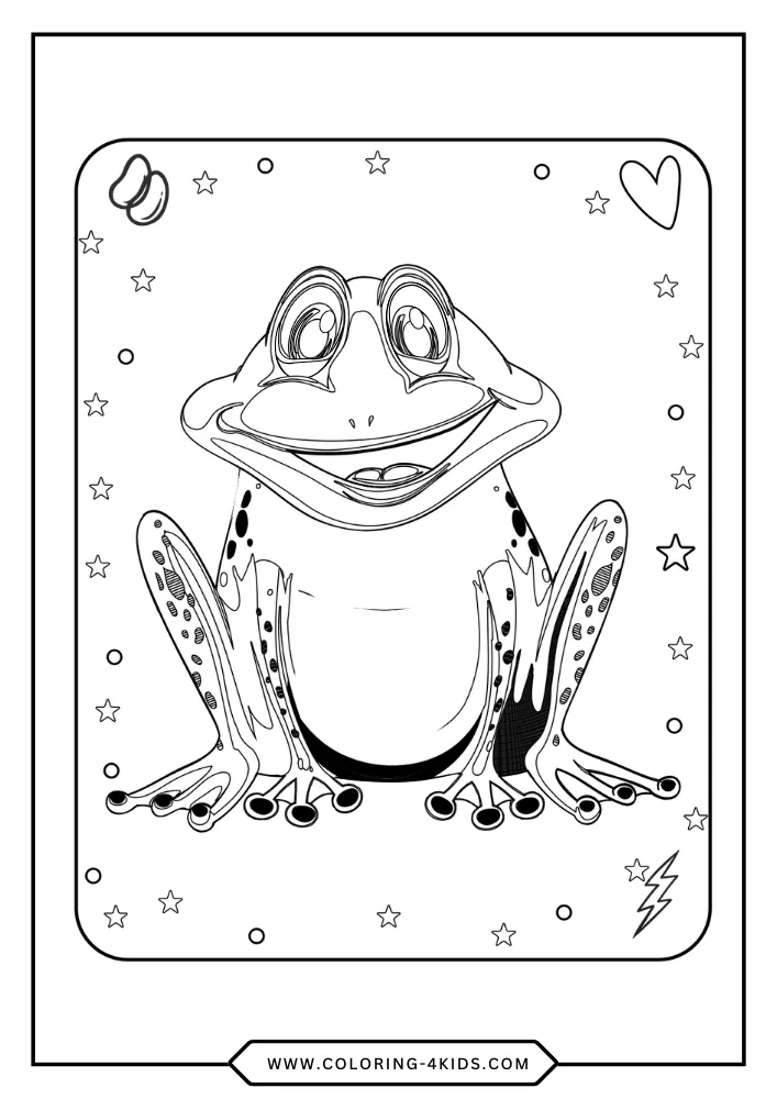 Frogs coloring book preview page 4