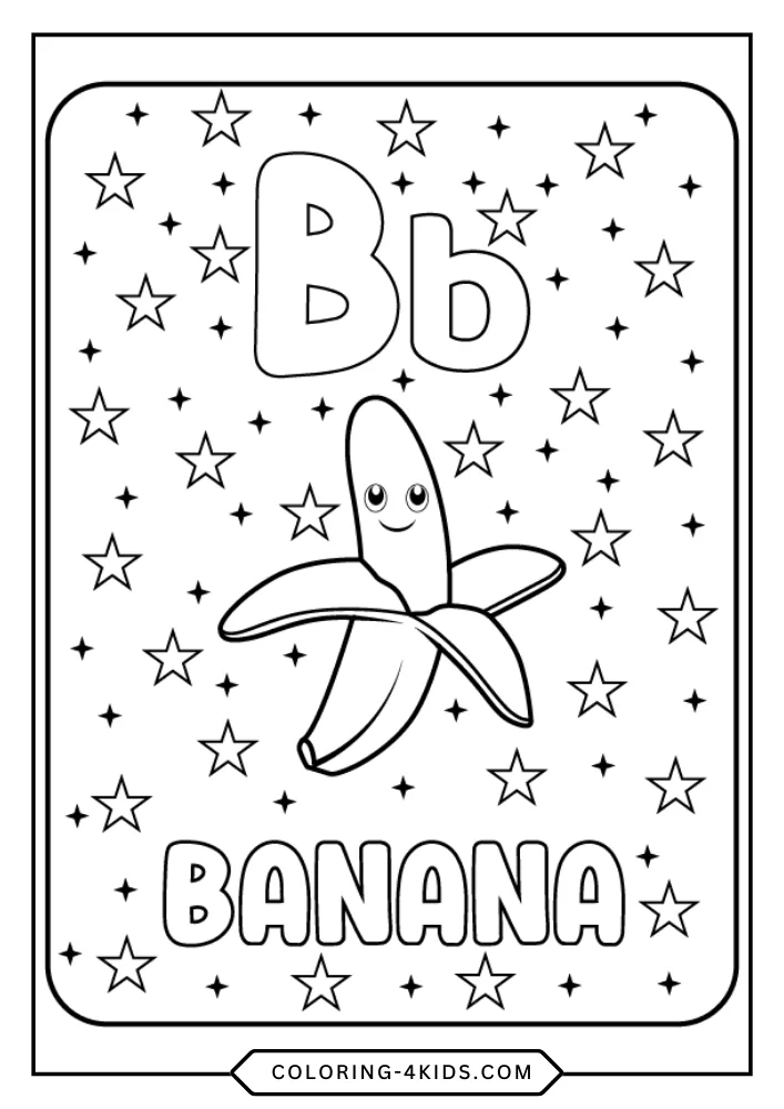 Fruit Alphabet ABC coloring book preview page 2