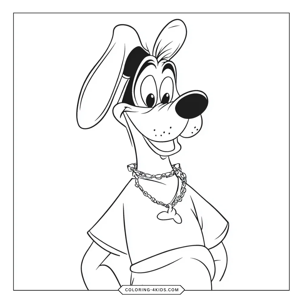 Goofy coloring book preview page 1