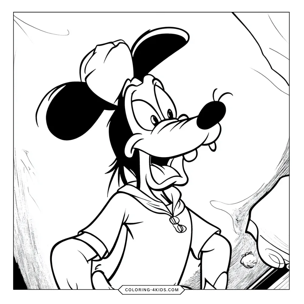 Goofy coloring book preview page 2