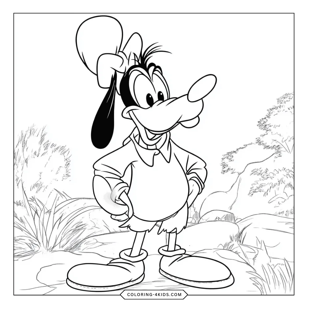 Goofy coloring book preview page 4