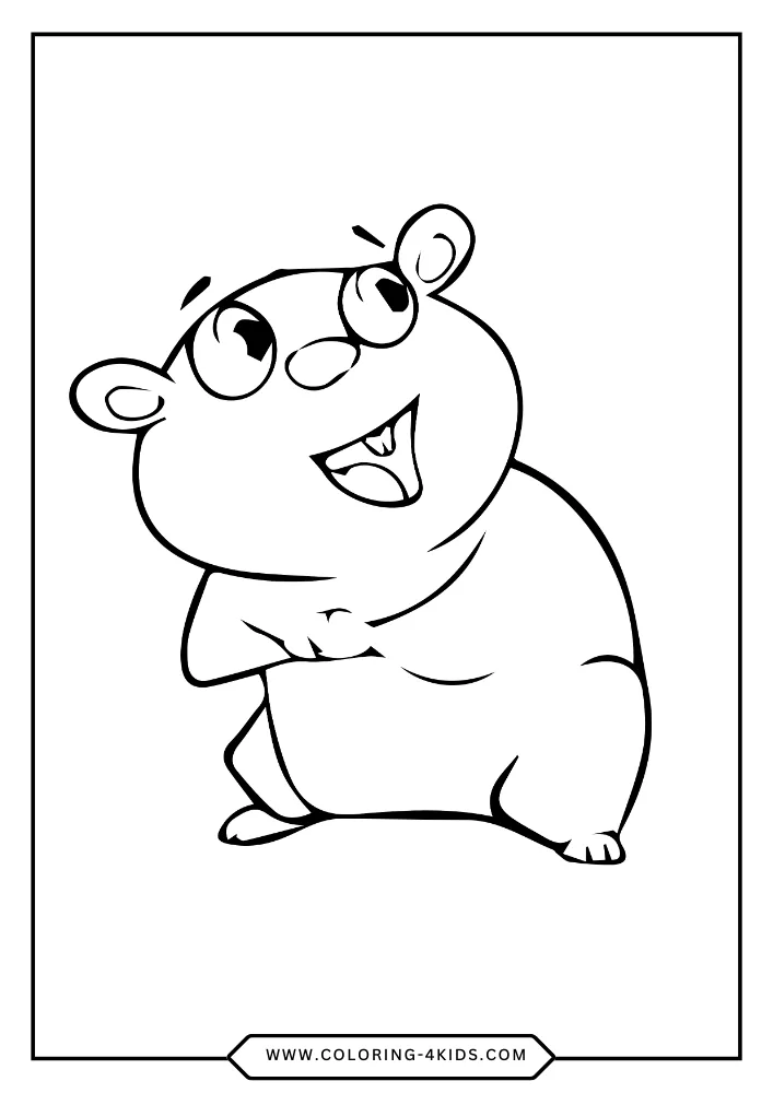 Guinea Pigs coloring book preview page 1