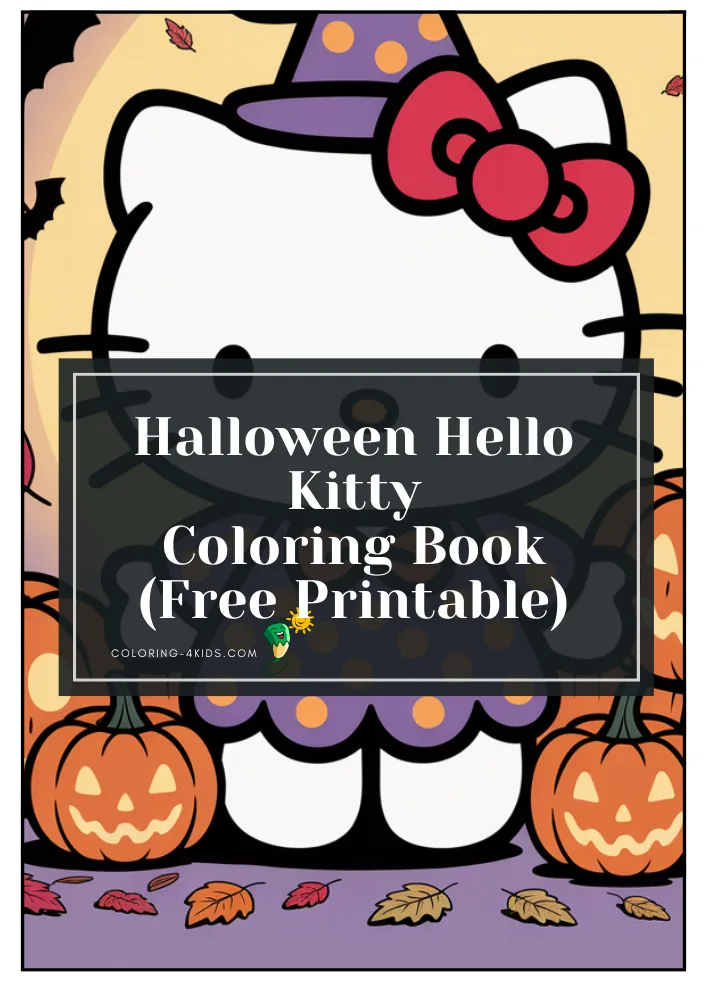 Halloween Hello Kitty coloring book