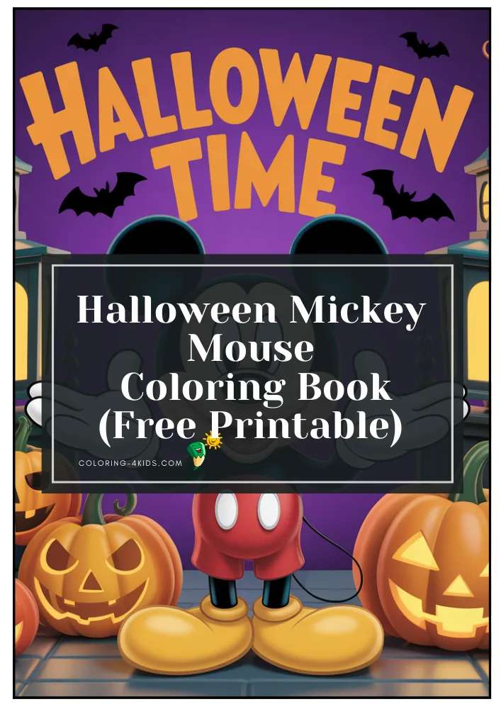 Halloween Mickey Mouse coloring book