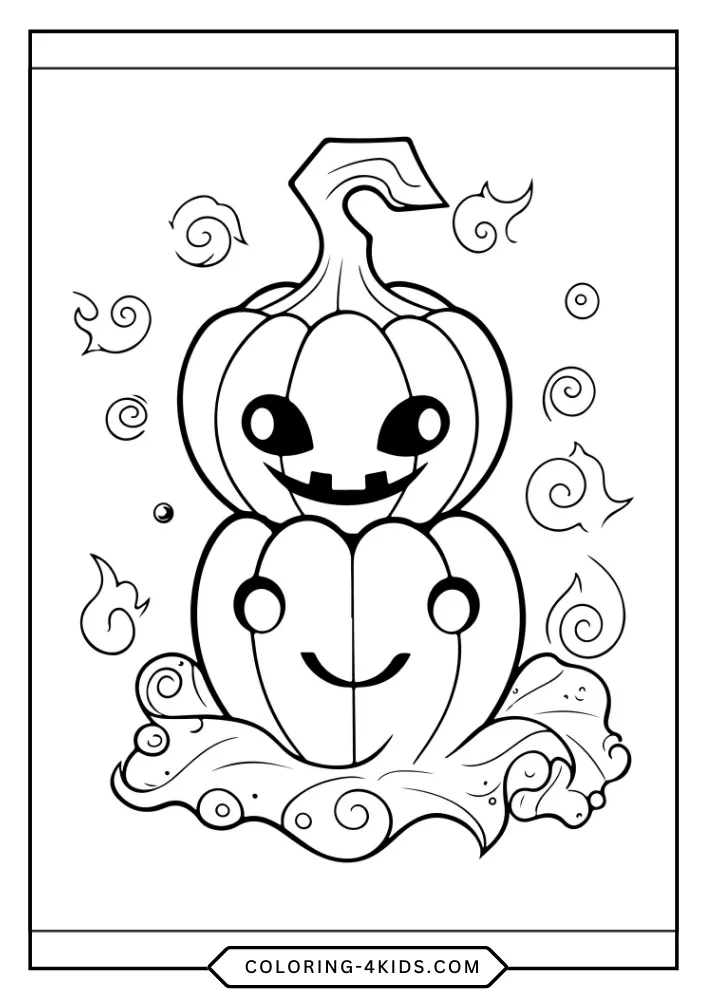 Halloween Pumpkin coloring book preview page 3