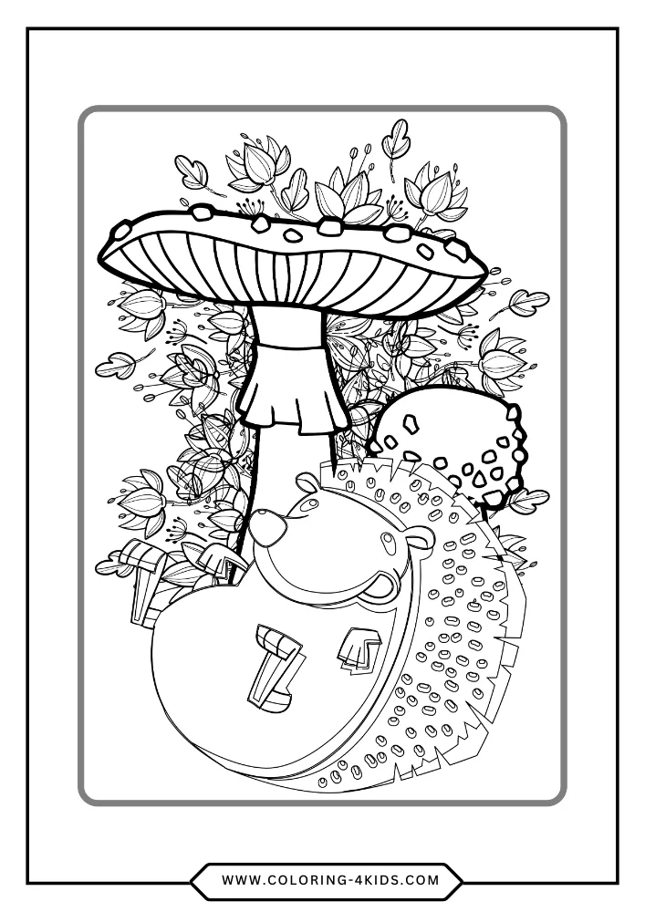 Hedgehog coloring book preview page 4