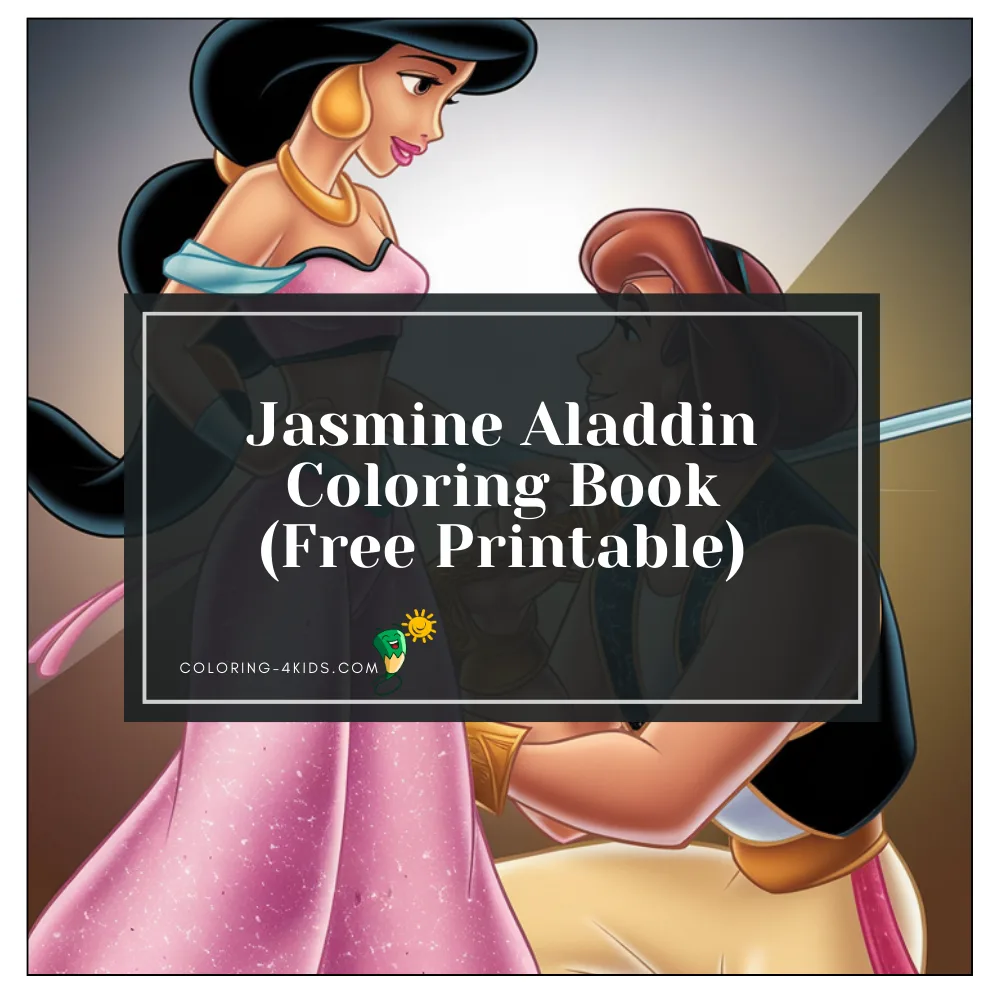 Jasmine & Aladdin coloring book