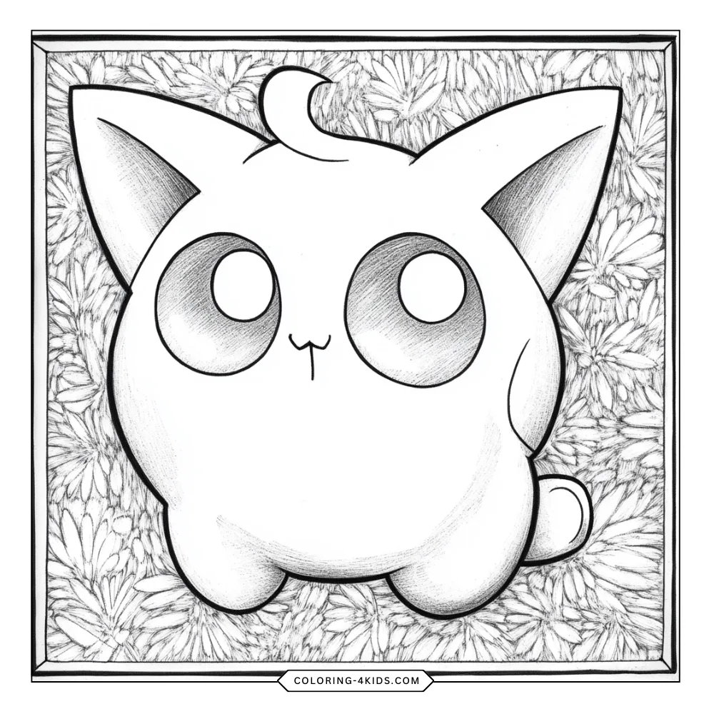 Jigglypuff coloring book preview page 1