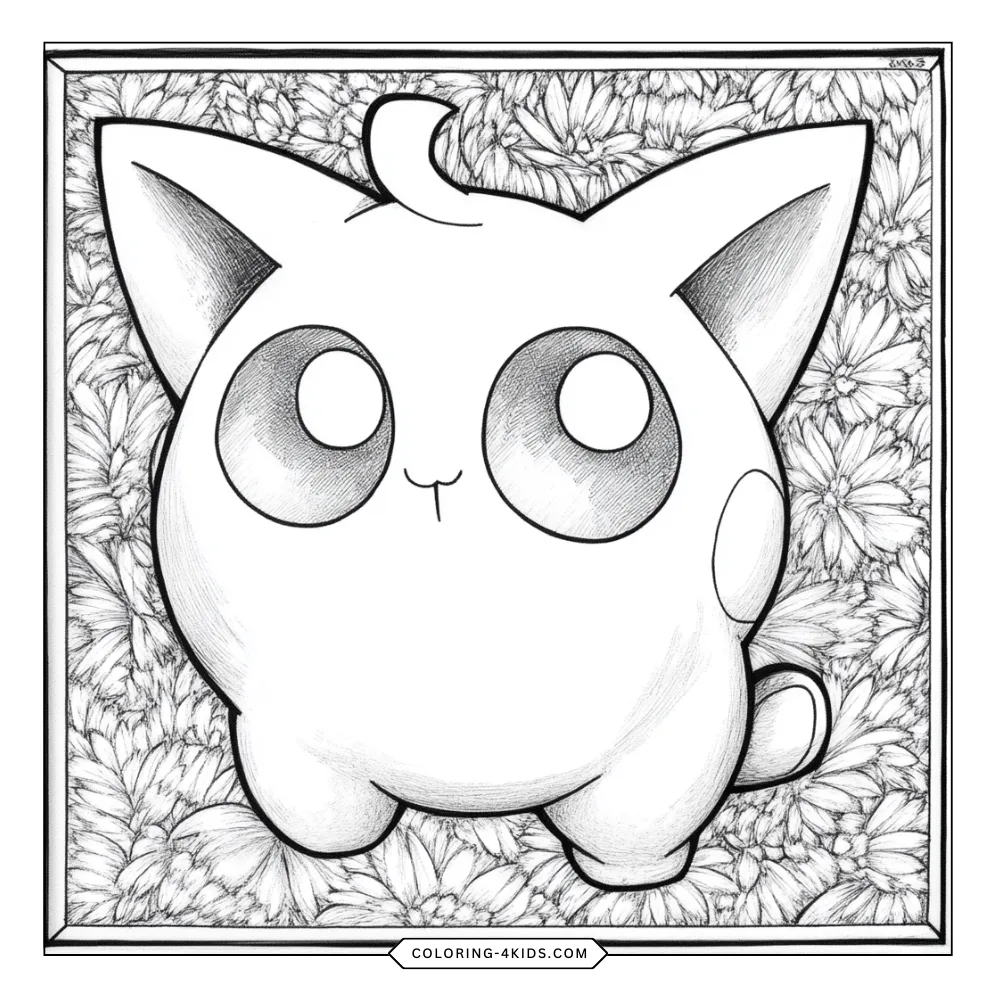 Jigglypuff coloring book preview page 3