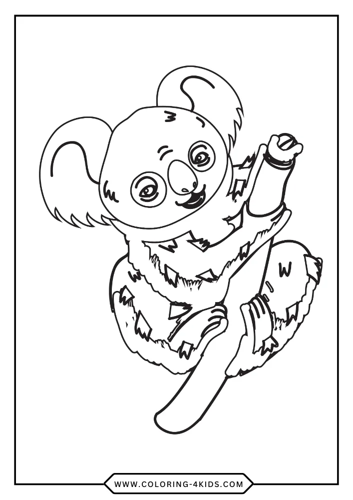Koala Bear coloring book preview page 2