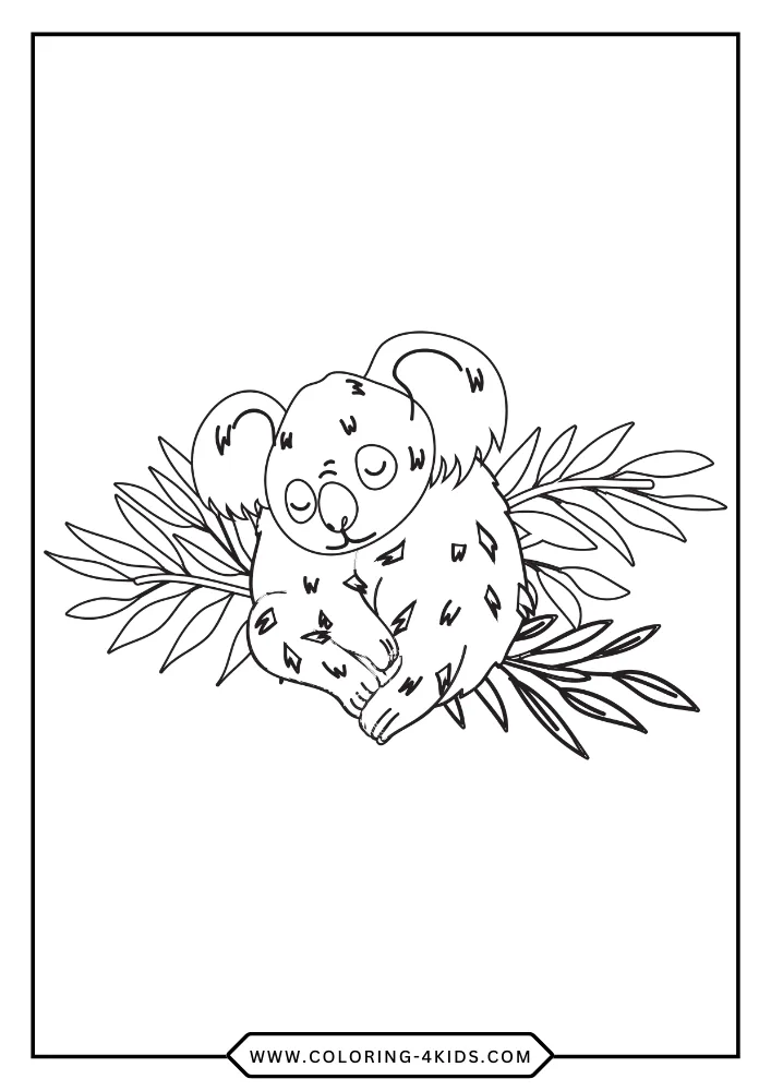 Koala Bear coloring book preview page 3