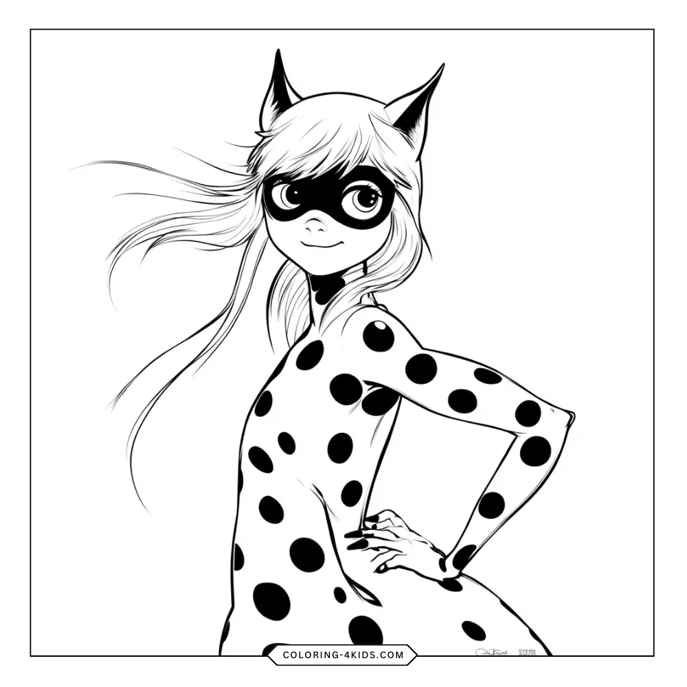 Ladybug & Cat Noir coloring book preview page 3