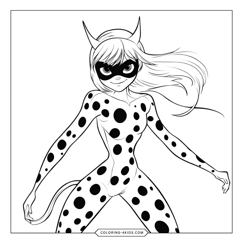 Ladybug & Cat Noir coloring book preview page 4