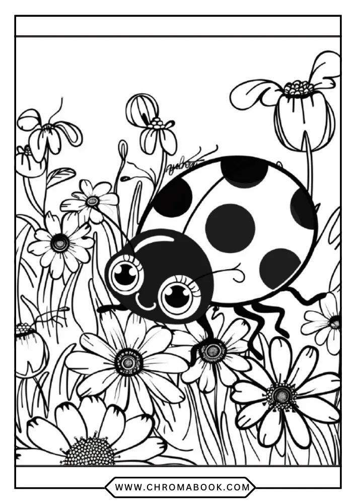 Ladybug coloring book preview page 1