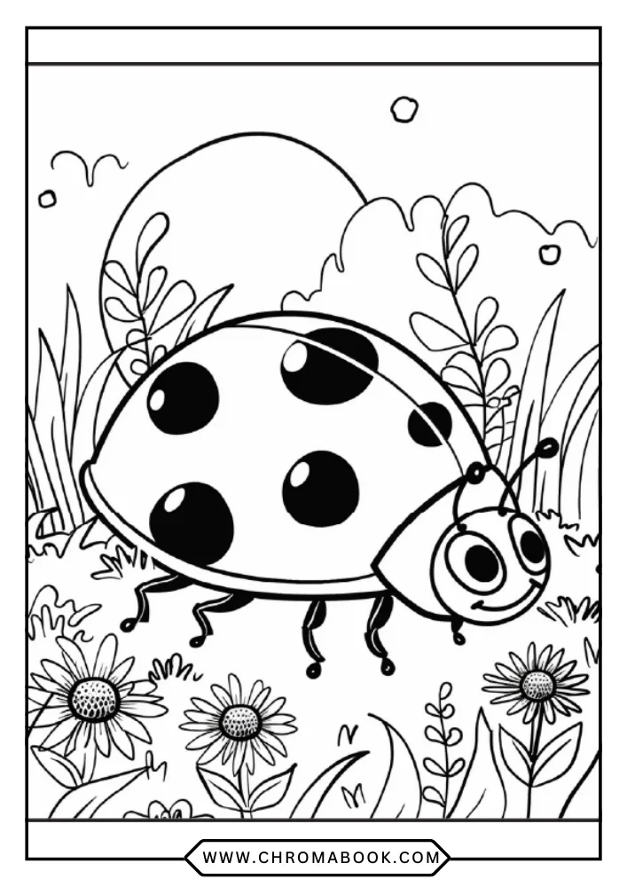 Ladybug coloring book preview page 2