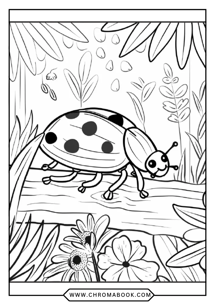 Ladybug coloring book preview page 3