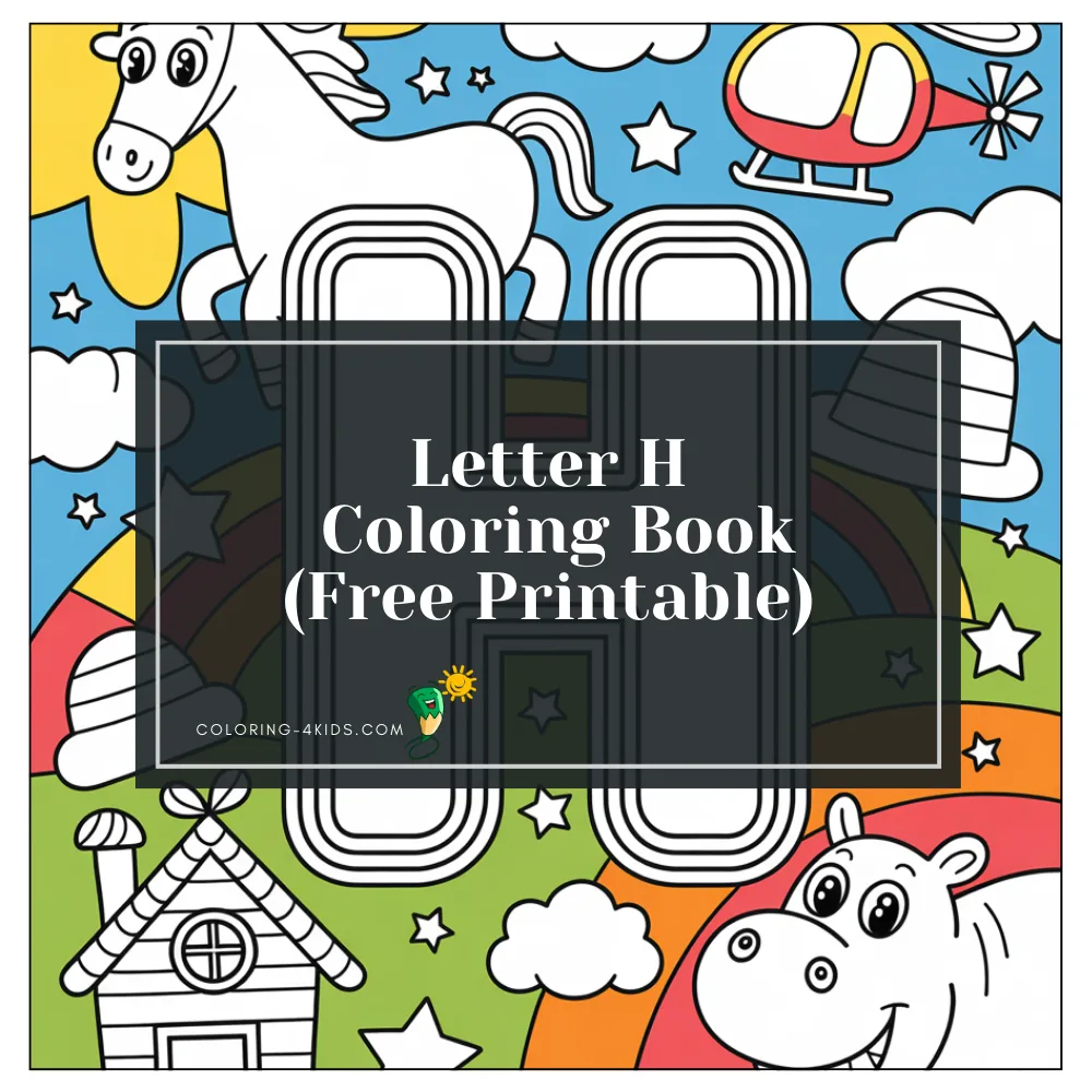 Letter H coloring book