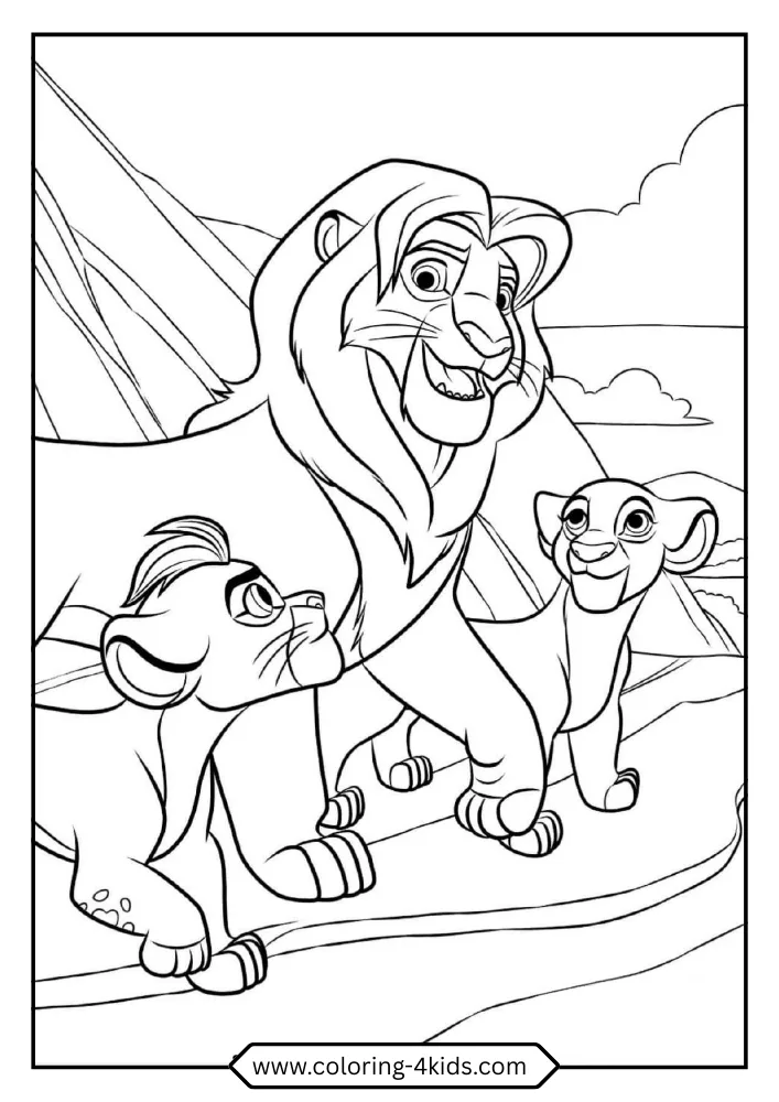 The Lion King coloring book preview page 1