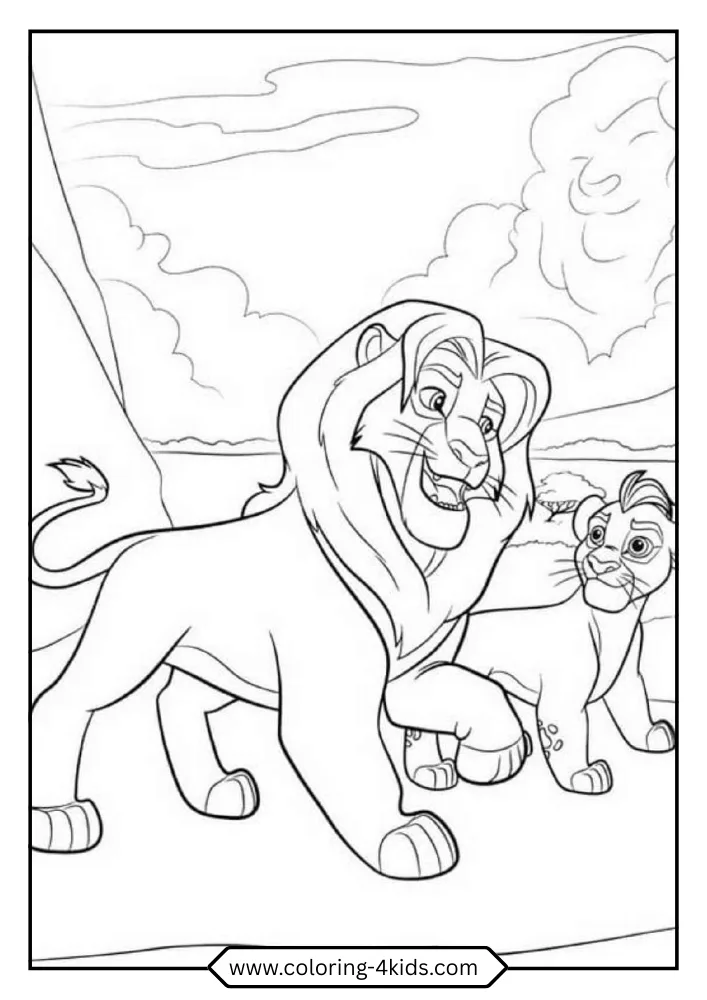 The Lion King coloring book preview page 2