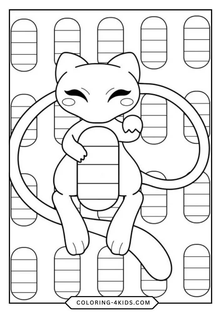 Mewtwo coloring book preview page 4