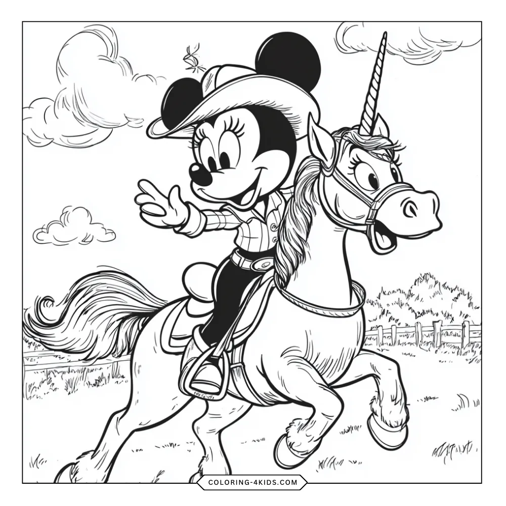 Mickey & Minnie coloring book preview page 3